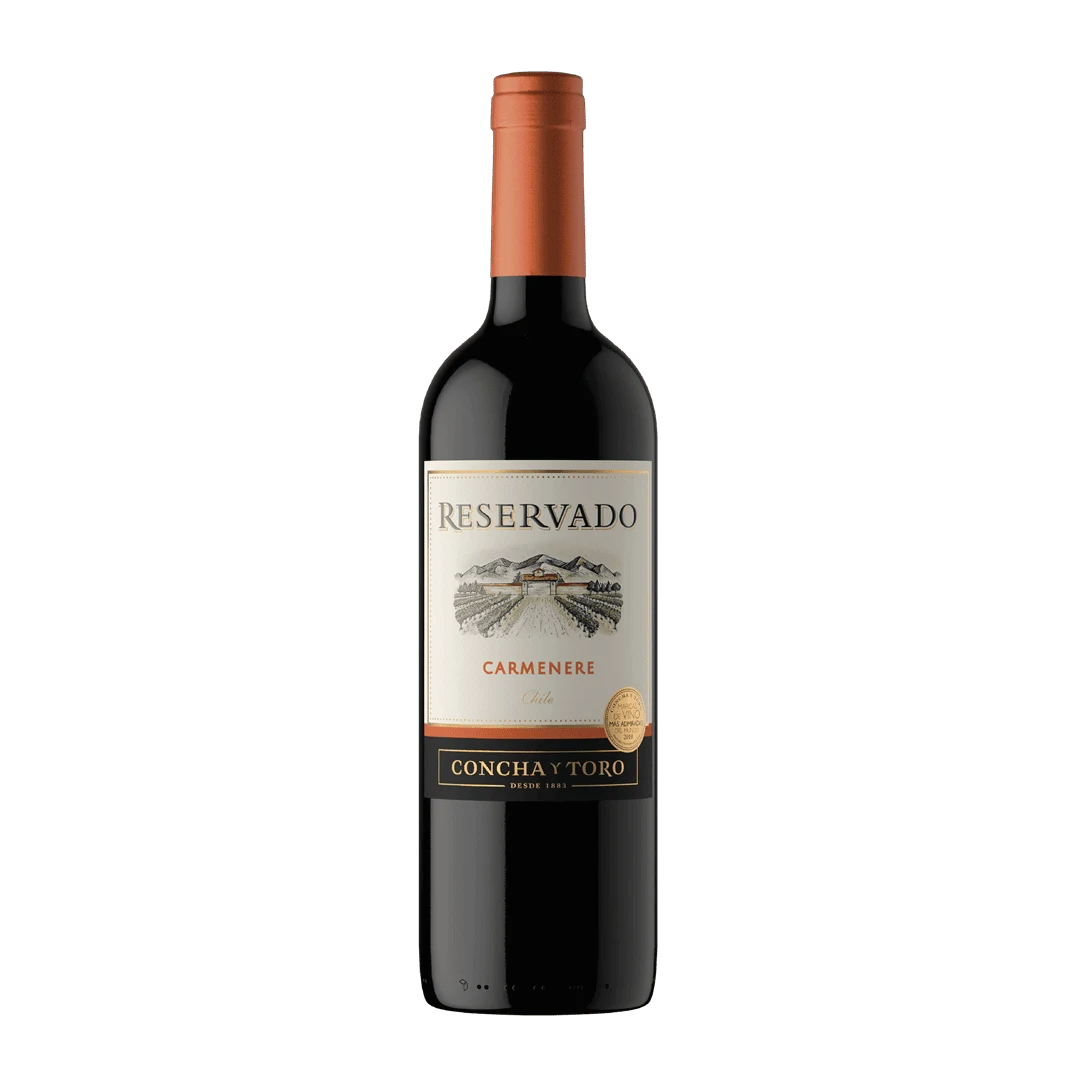 Botella de Tinto Carmenere Reservado Marca Concha y Toro