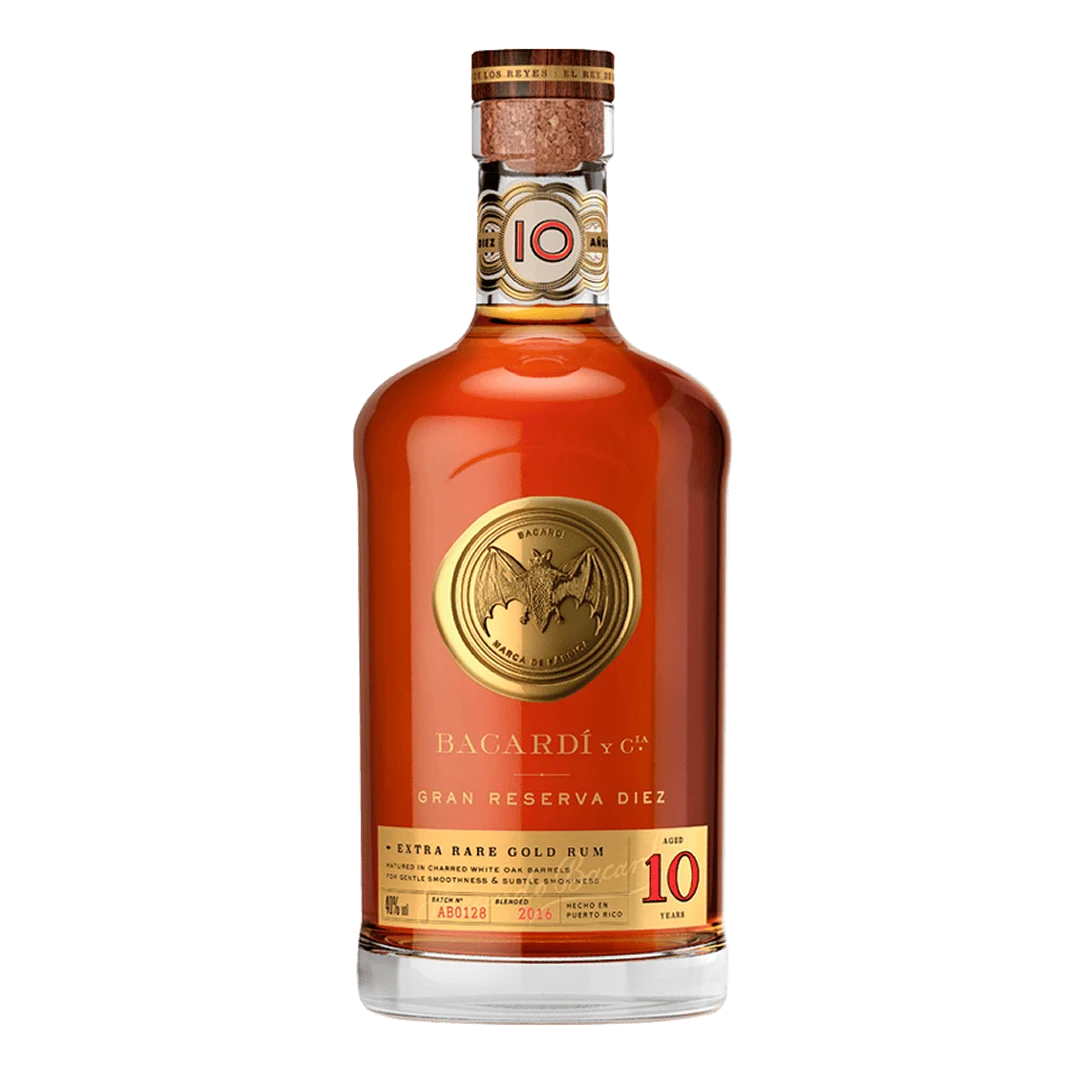 Botella de Bacardi 10 Años